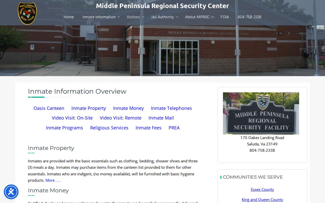 Essex County arrest lookup inmate information